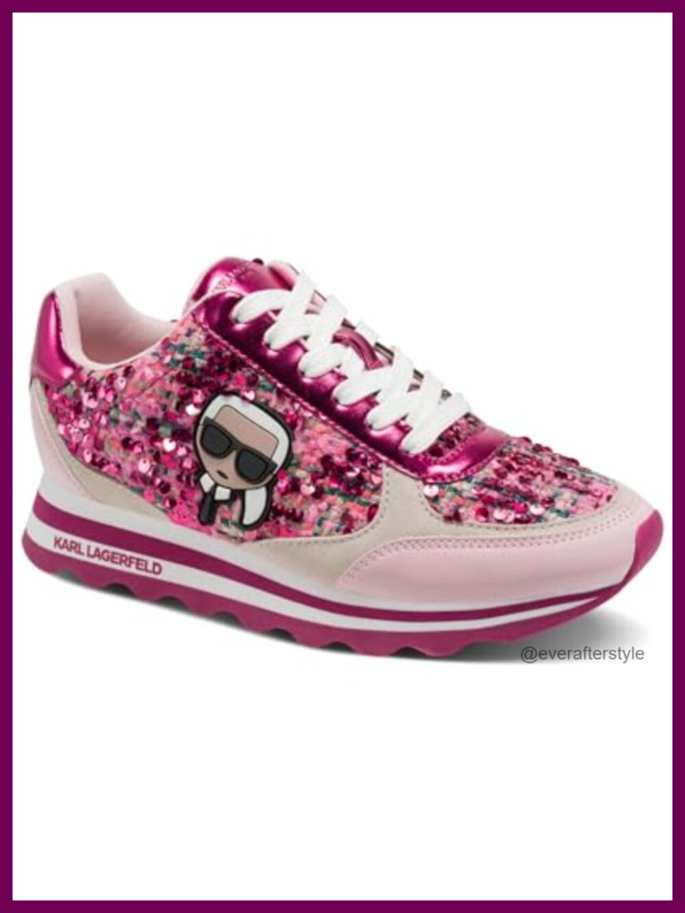Karl Lagerfeld Meade Lace Up Sneaker Karl Head Embellished Casual Shoes